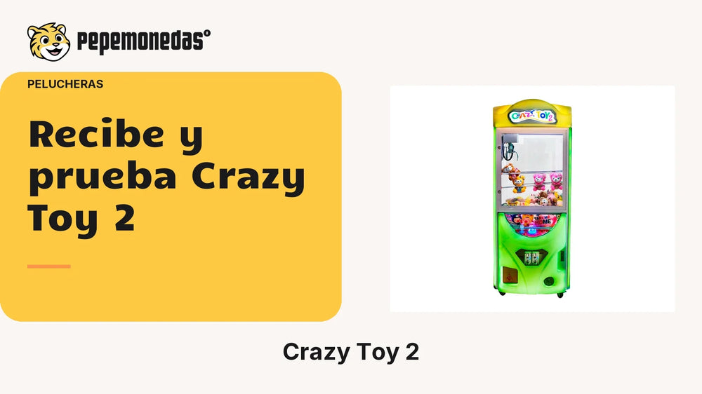 Portada «Recibe y prueba Crazy Toy 2» con Crazy Toy 2. Imagen de referencia; no muestra una instalación.
