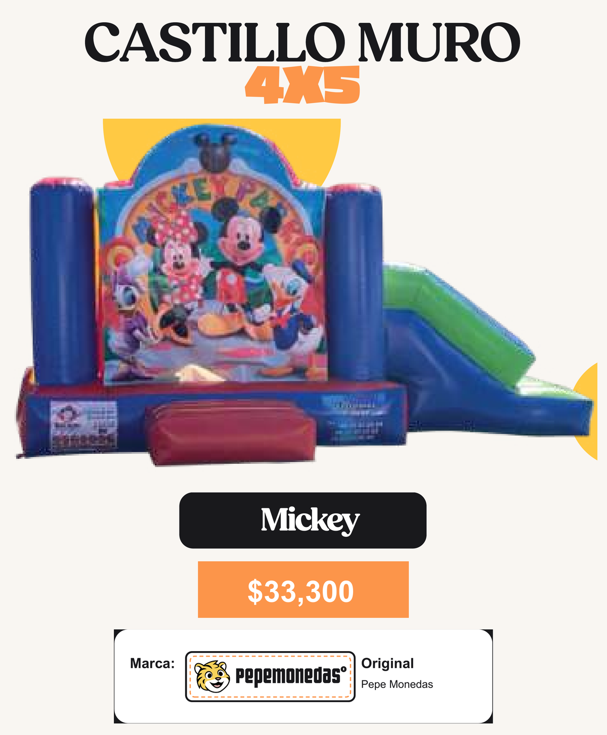 Castillo Muro 4 x 5 - Mickey - Pepe Monedas