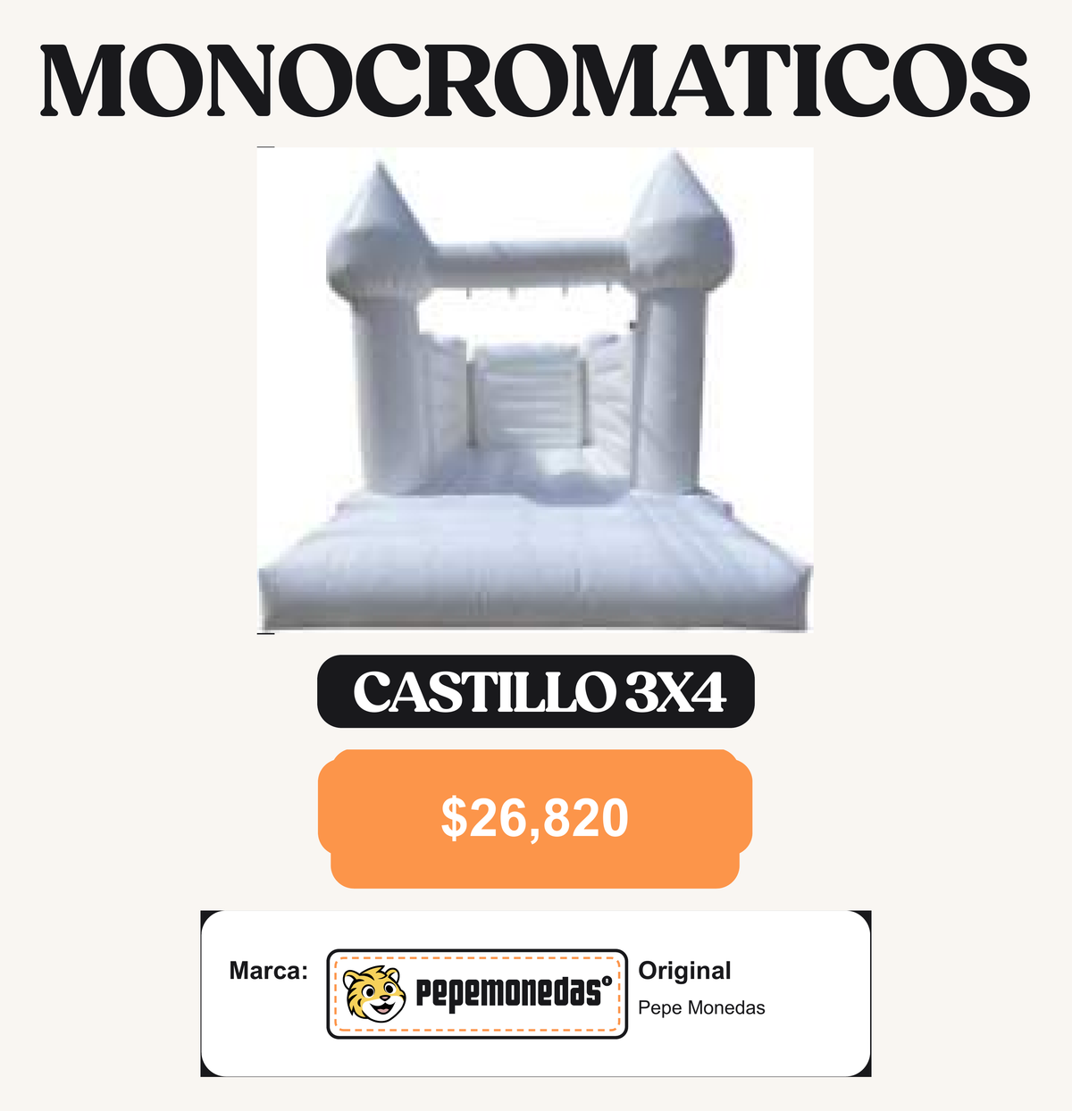 Castillo Monocromático 3 x 4 - Pepe Monedas