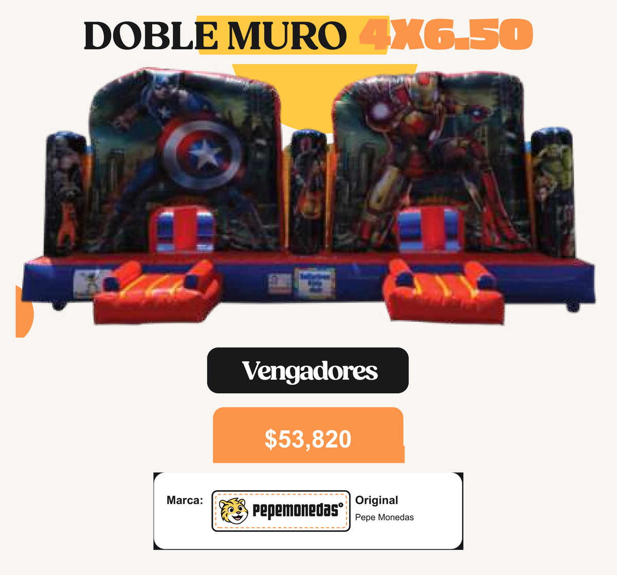 Doble Muro Vengadores 4 x 6.50 - Pepe Monedas