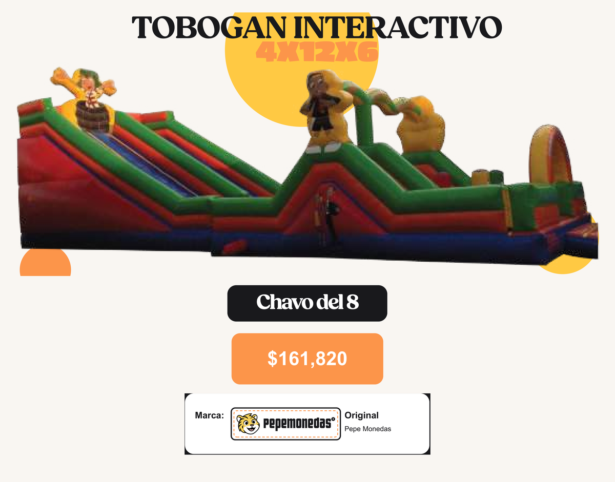 Tobogan Interactivo Chavo del 8 4 x 12 x 6 - Pepe Monedas