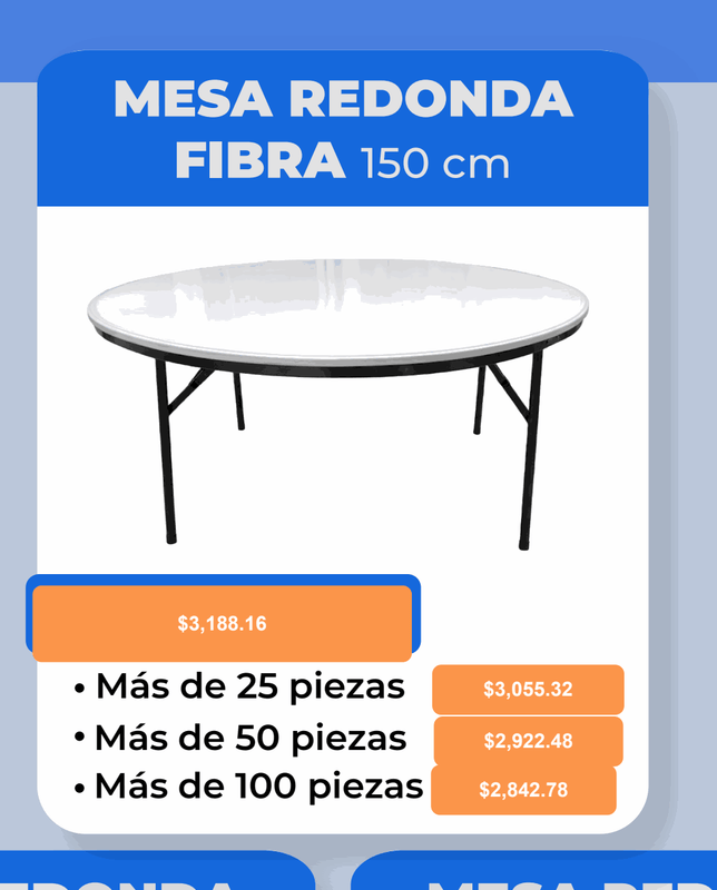 Mesa Cuadrada Fibra 75 cm - Pepe Monedas