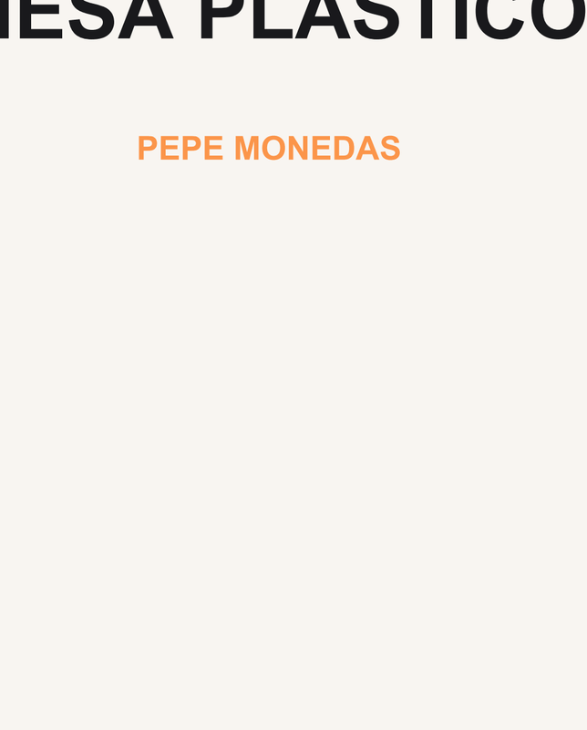Silla Plegable Plástico Duro Negra - Pepe Monedas