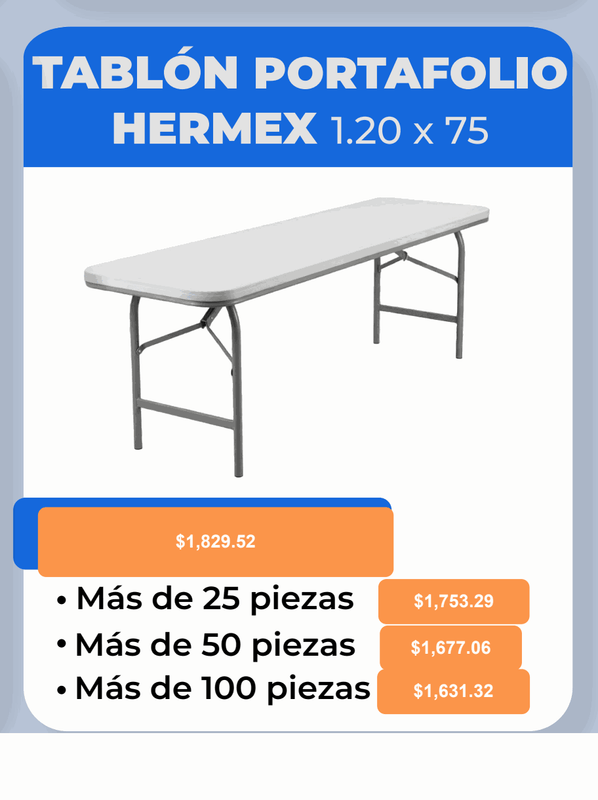Tablón Portafolio Hermex 1.20 x 75 cm - Pepe Monedas