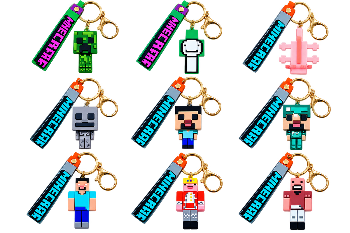 Llaveros Minecraft · Paquete de 100 piezas