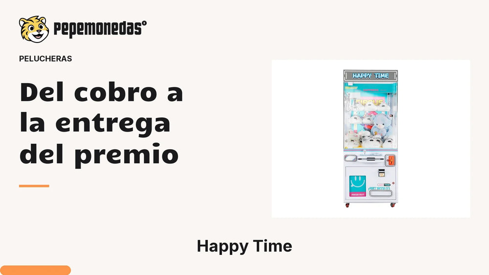 Portada «Del cobro a la entrega del premio» con Happy Time. Imagen de referencia; no muestra una instalación.