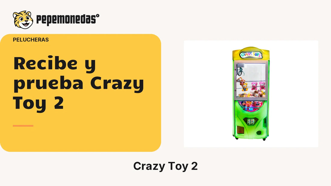 Portada «Recibe y prueba Crazy Toy 2» con Crazy Toy 2. Imagen de referencia; no muestra una instalación.