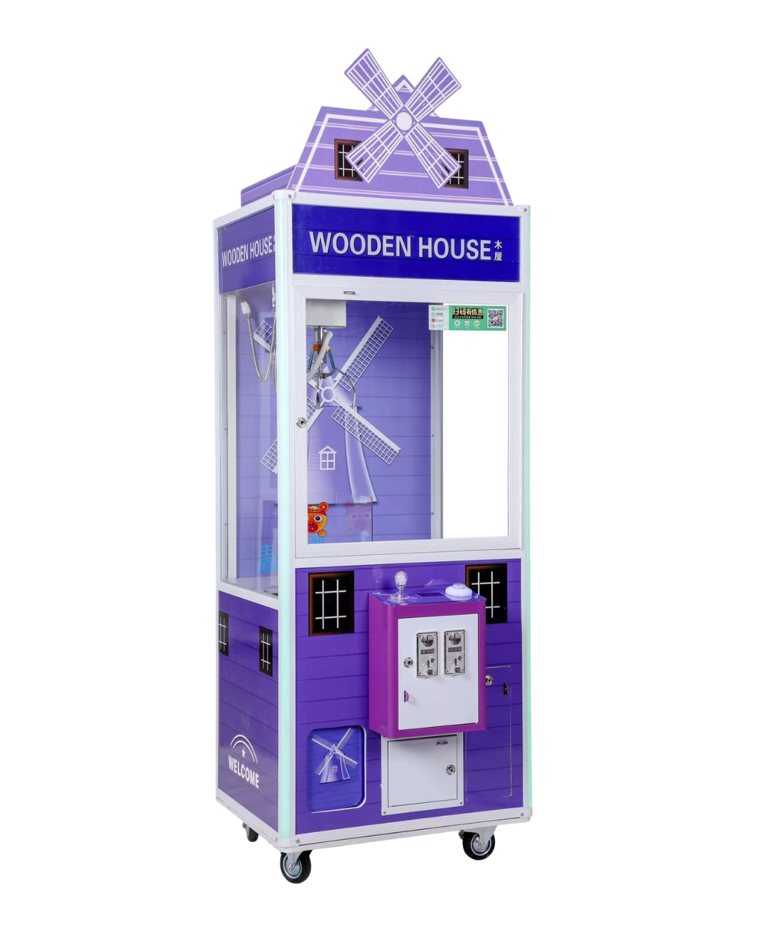 Máquina Cazapeluches "Wooden House" Purple
