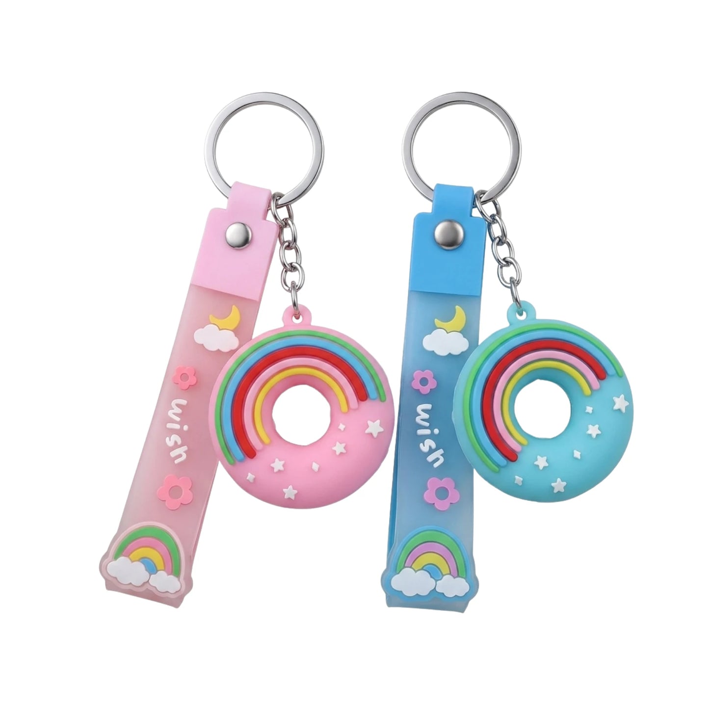 Llaveros Donas Arcoiris - front