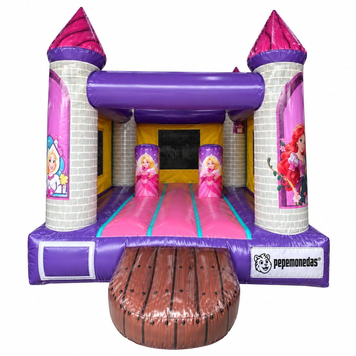 Castillo Inflable 3 x 4 m, variante Real — propuesta de acabado con bordado Pepe Monedas