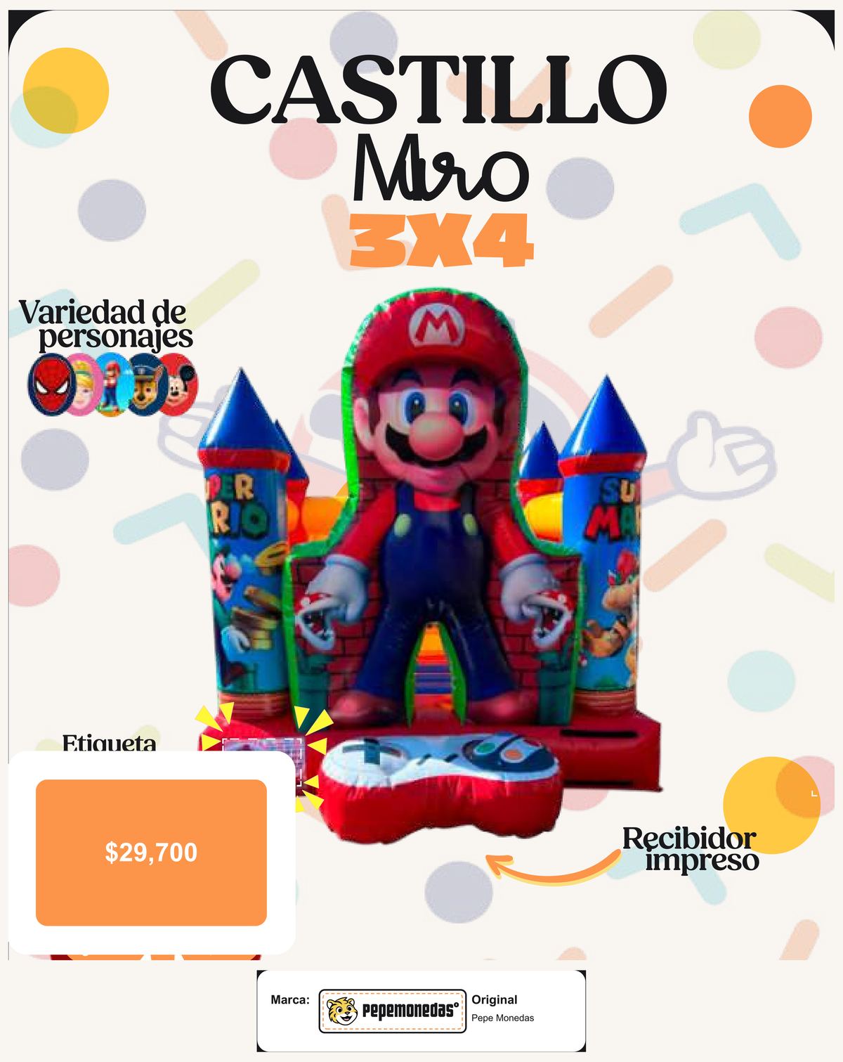Castillo Muro 3 x 4 - Clásico - Pepe Monedas
