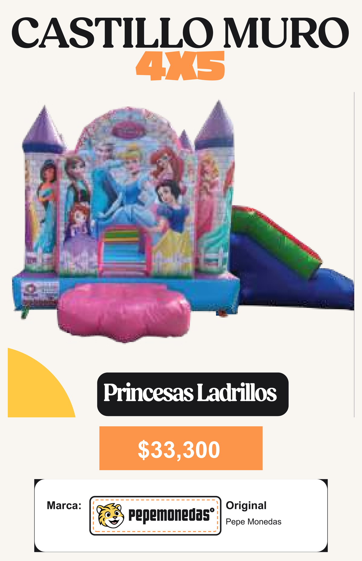 Castillo Muro 4 x 5 - Princesas Ladrillos - Pepe Monedas