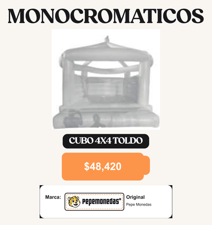 Inflable Monocromático - Cubo Monocromático 4 x 4 Toldo - Pepe Monedas