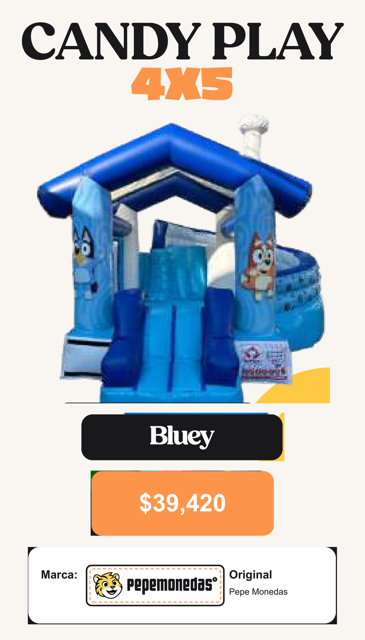 Candy Play 4 x 5 - Bluey - Pepe Monedas