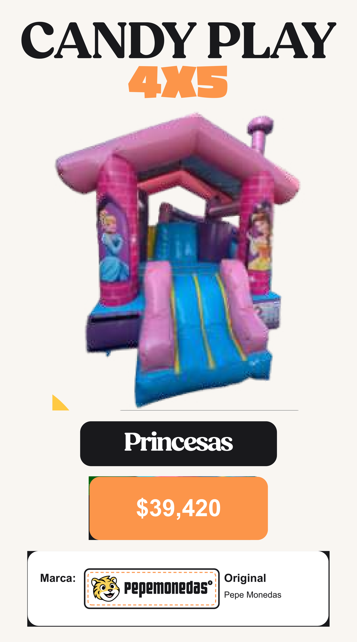 Candy Play 4 x 5 - Princesas - Pepe Monedas