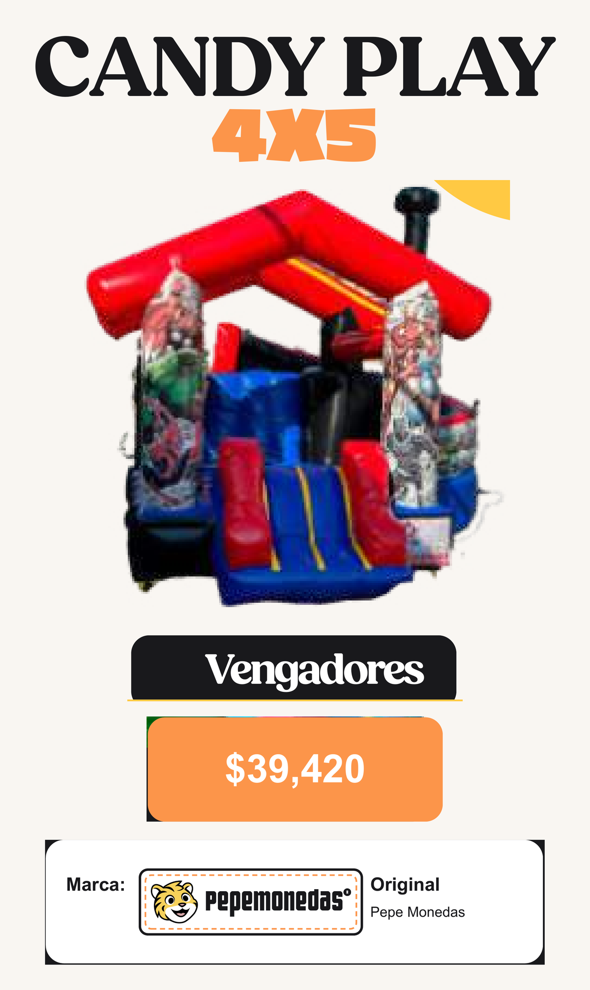 Candy Play 4 x 5 - Vengadores - Pepe Monedas