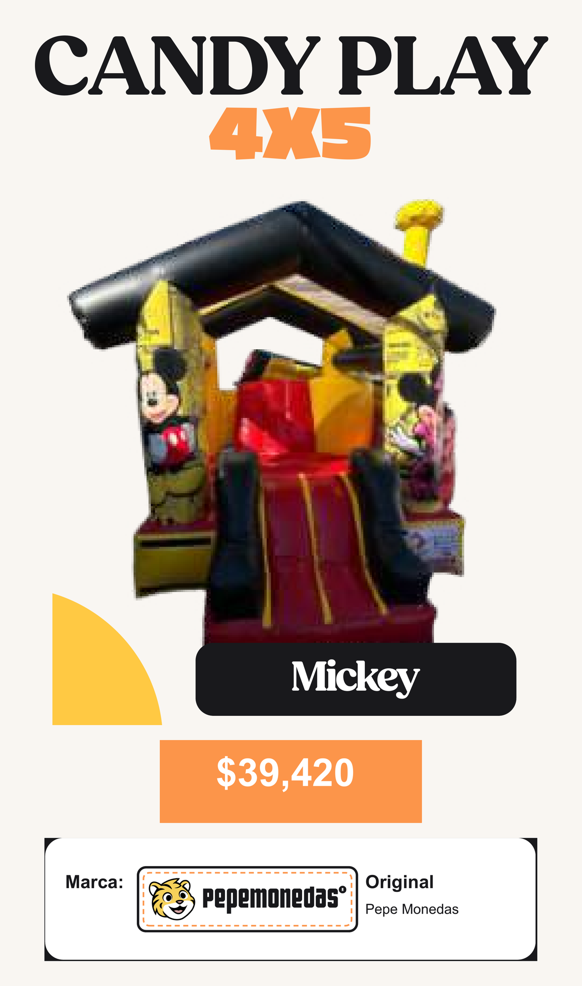 Candy Play 4 x 5 - Mickey - Pepe Monedas