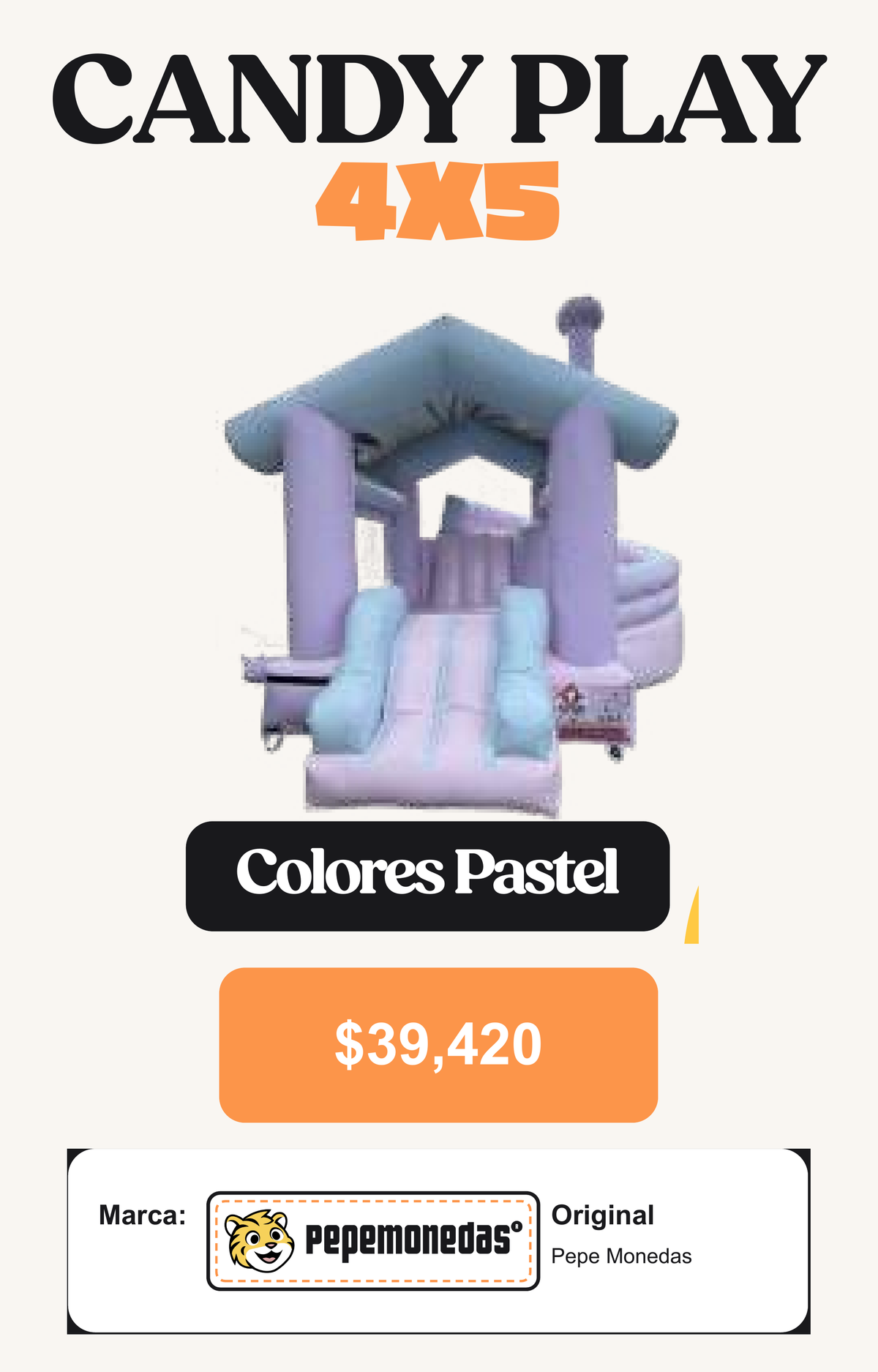Candy Play 4 x 5 - Colores Pastel - Pepe Monedas