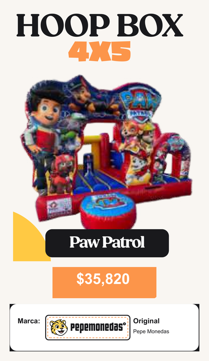 Hoop Box 4 x 5 - Paw Patrol - Pepe Monedas