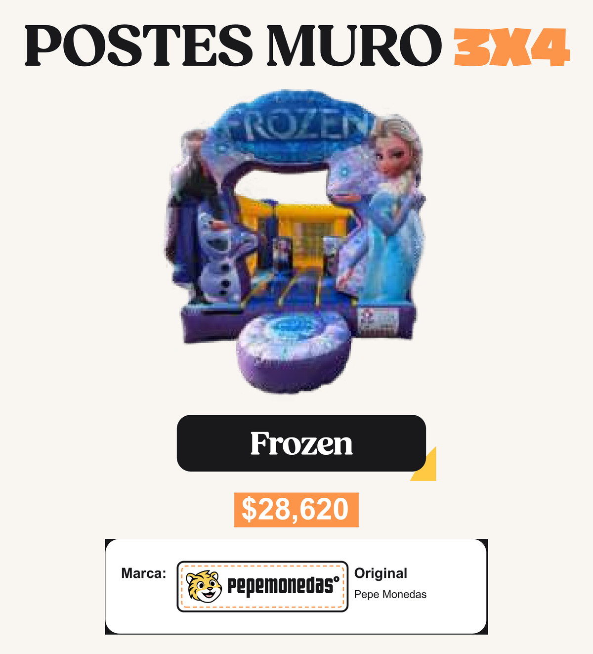 Postes Muro 3 x 4 - Frozen - Pepe Monedas