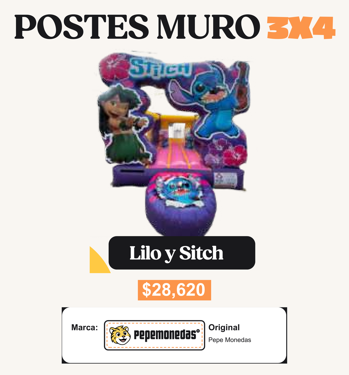 Postes Muro 3 x 4 - Lilo y Sitch - Pepe Monedas