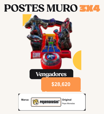 Postes Muro 3 x 4 - Vengadores - Pepe Monedas