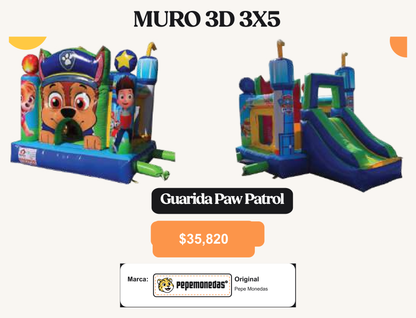 Muro 3D 4 x 5 - Guarida Paw Patrol - Pepe Monedas