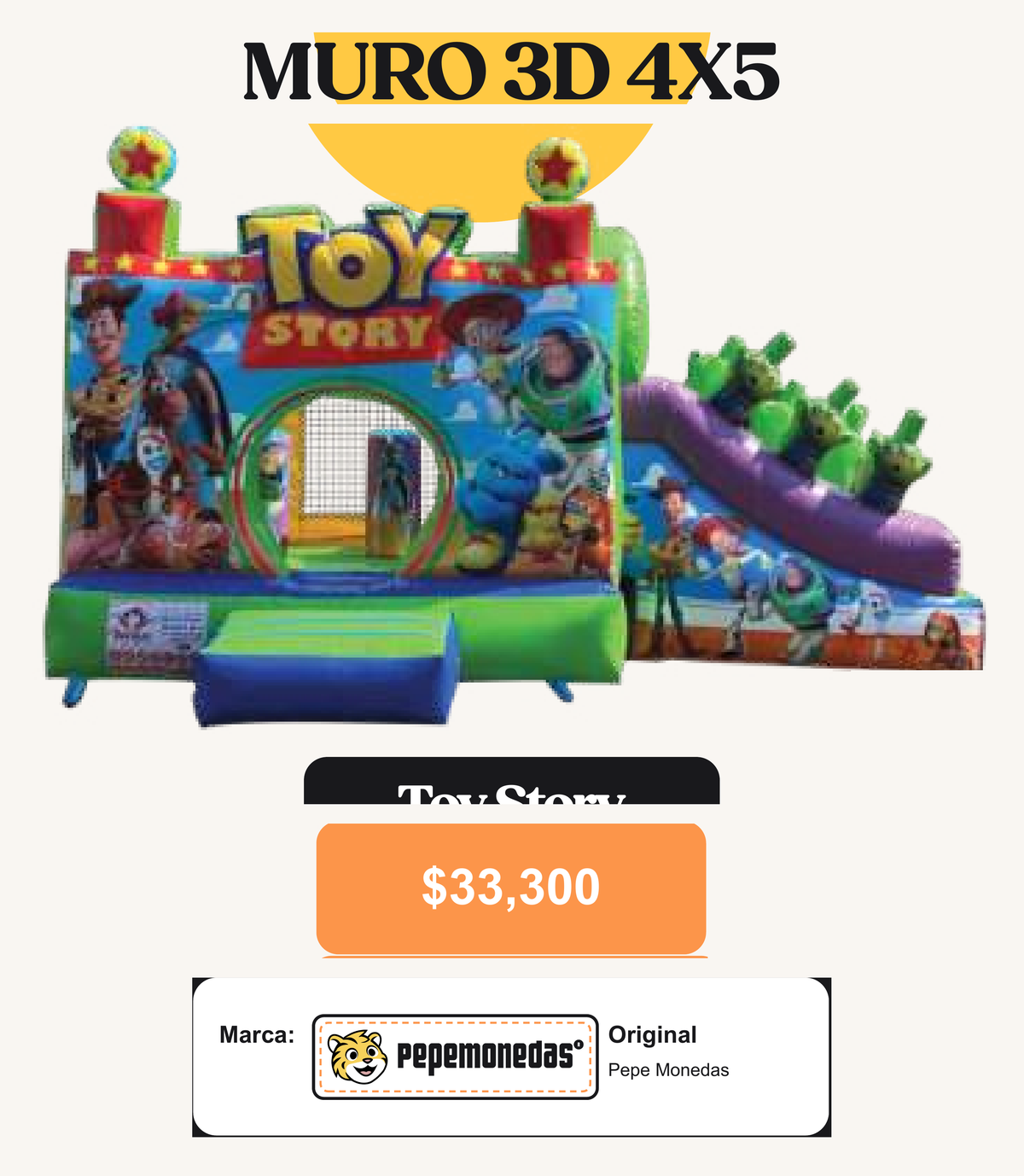 Muro 3D 4 x 5 - Toy Story - Pepe Monedas