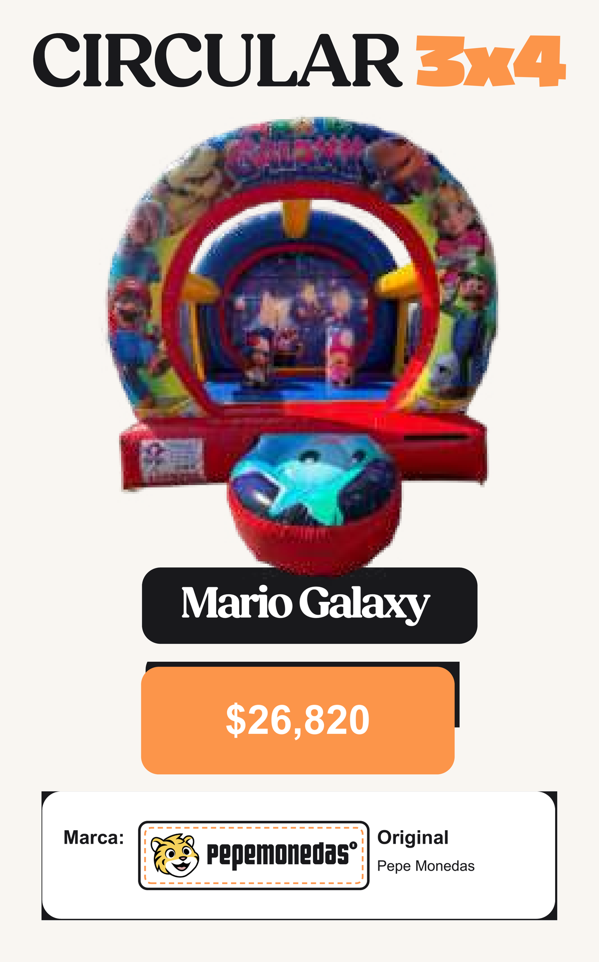 Circular 3 x 4 - Mario Galaxy - Pepe Monedas
