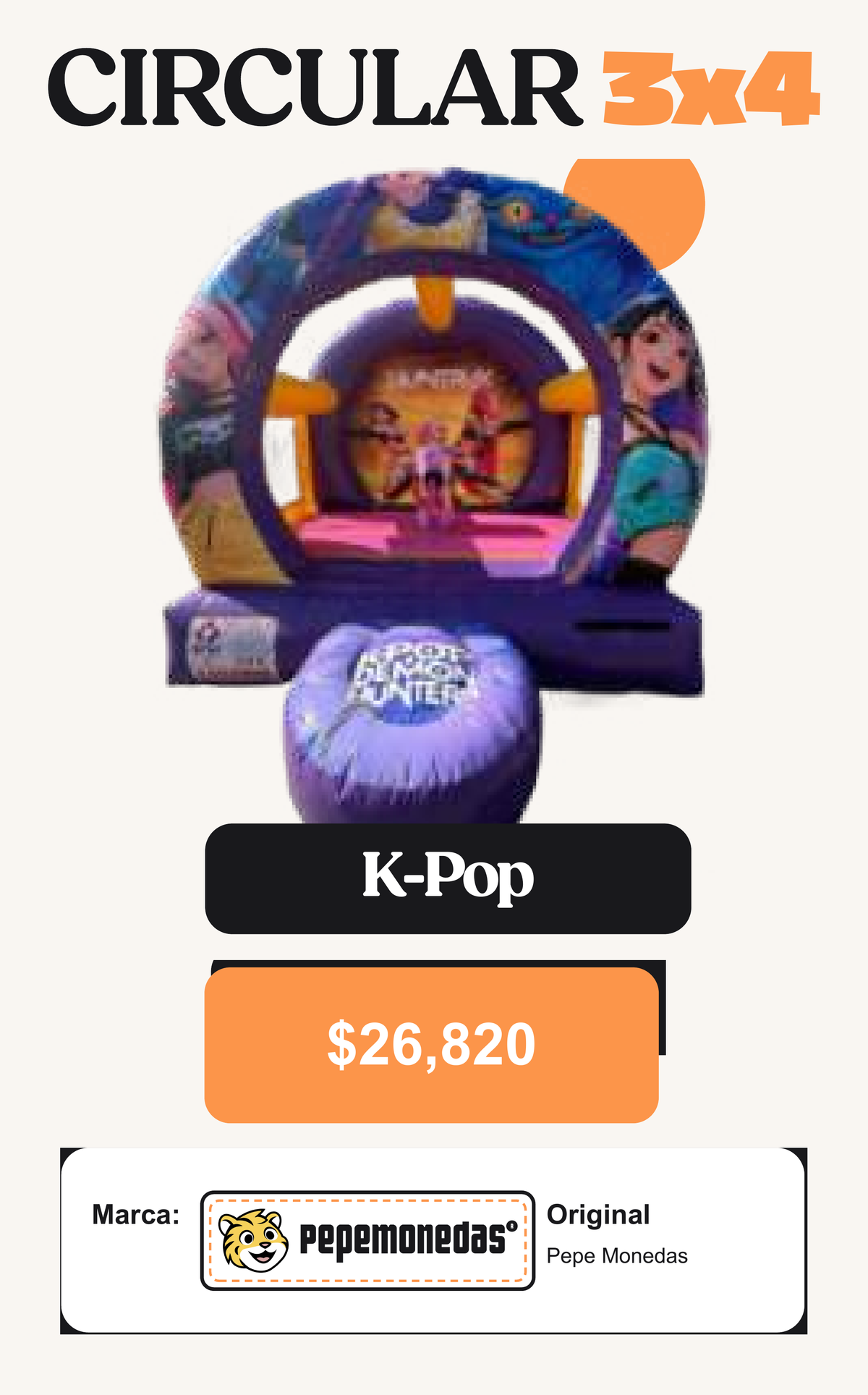 Circular 3 x 4 - K-Pop - Pepe Monedas