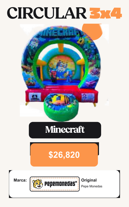 Circular 3 x 4 - Minecraft - Pepe Monedas