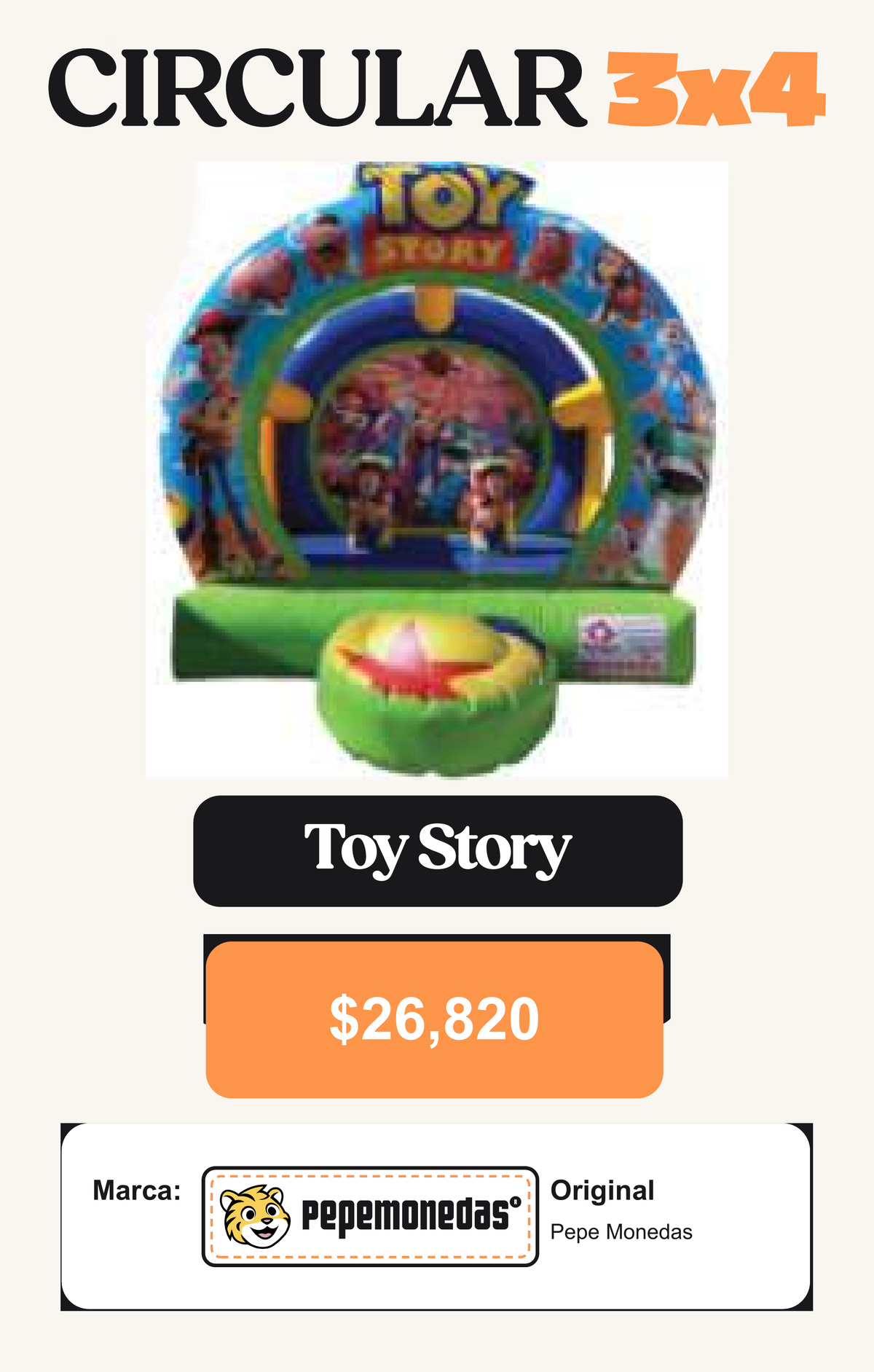 Circular 3 x 4 - Toy Story - Diseño 2 - Pepe Monedas
