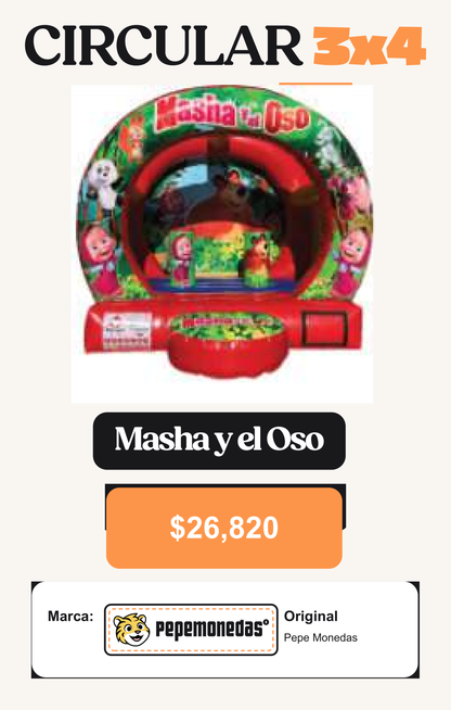 Circular 3 x 4 - Masha y el Oso - Pepe Monedas