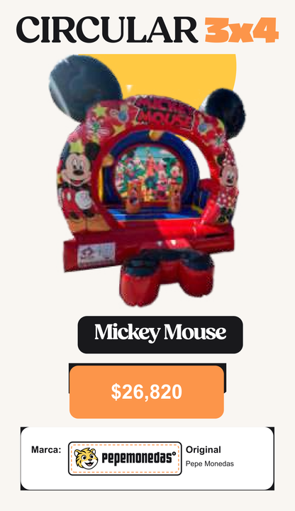 Circular 3 x 4 - Mickey Mouse - Diseño 2 - Pepe Monedas