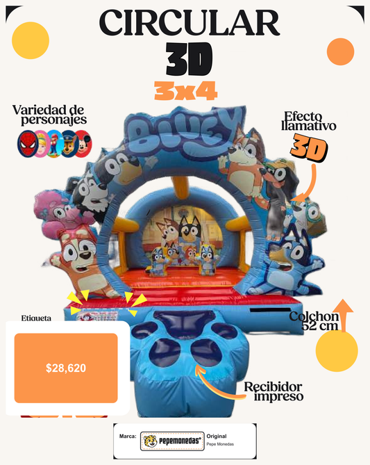 Circular 3D 3 x 4 - Clásico - Pepe Monedas