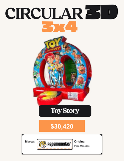 Circular 3D 3 x 4 - Toy Story - Diseño 2 - Pepe Monedas