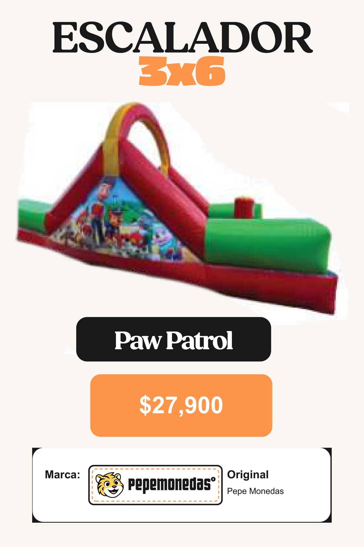 Escalador 3 x 6 - Paw Patrol - Pepe Monedas