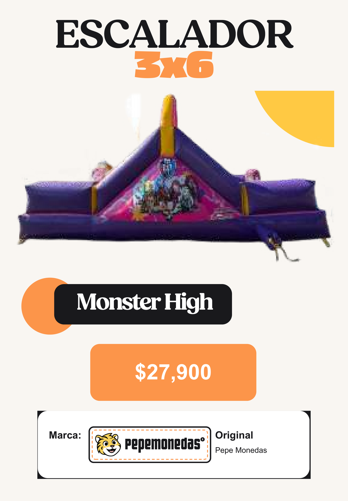 Escalador 3 x 6 - Monster High - Pepe Monedas