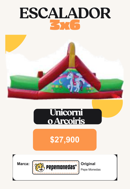 Escalador 3 x 6 - Unicornio Arcoiris - Pepe Monedas
