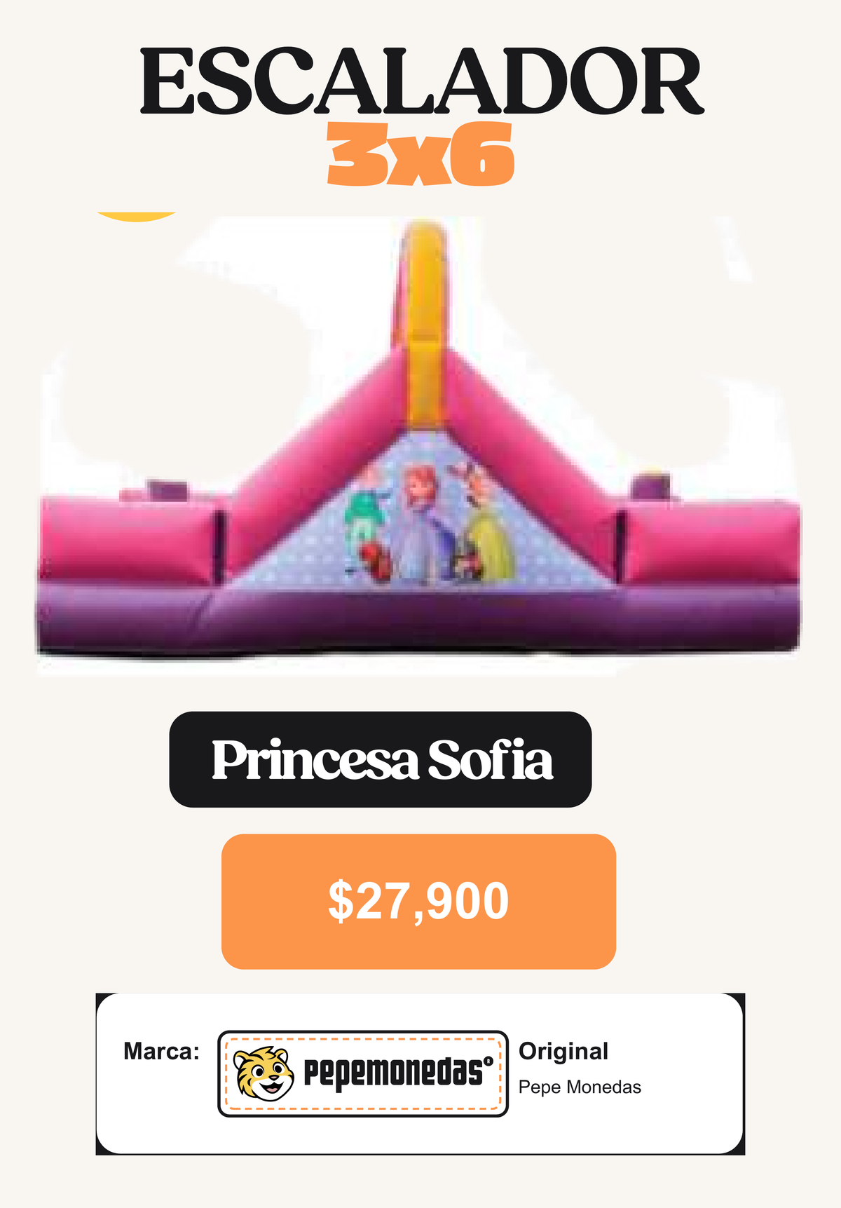 Escalador 3 x 6 - Princesa Sofia - Pepe Monedas