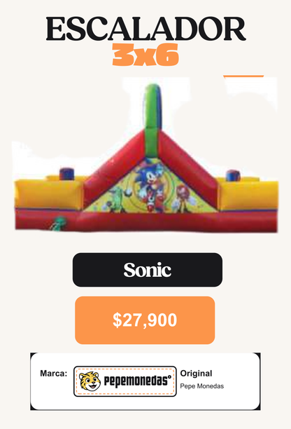 Escalador 3 x 6 - Sonic - Pepe Monedas