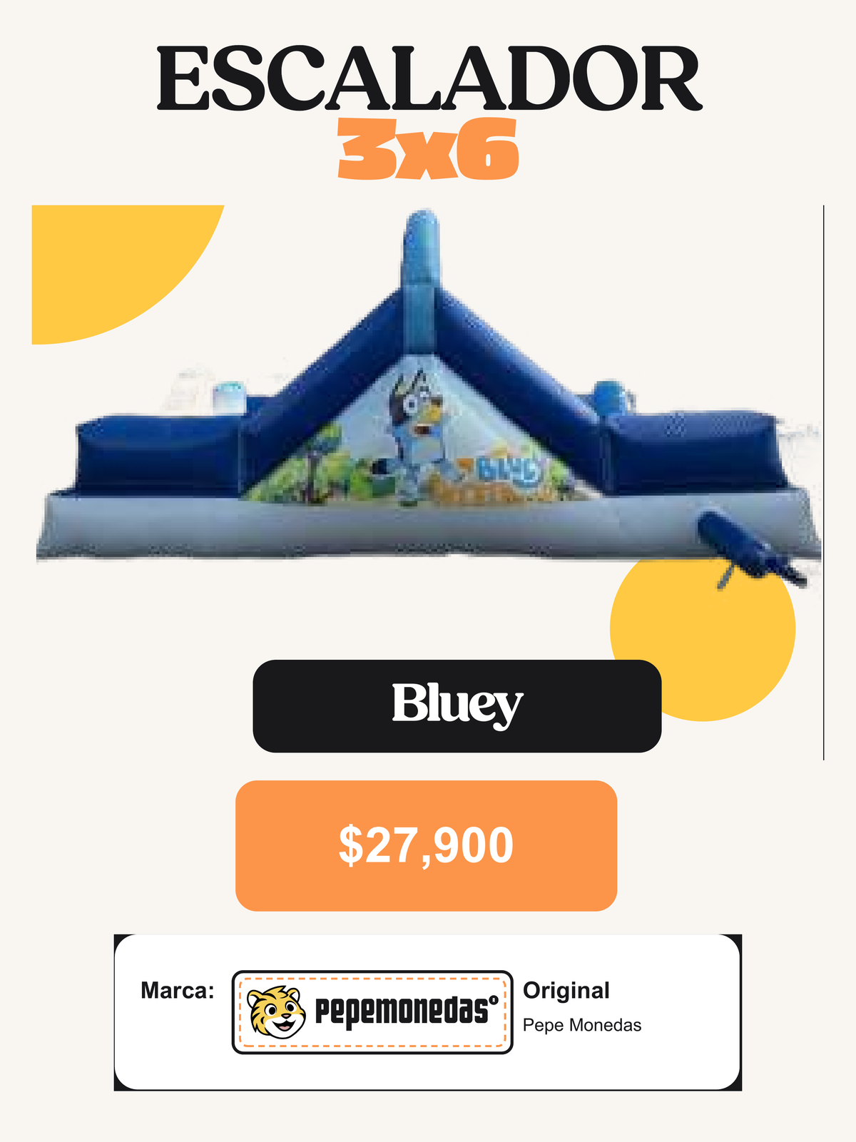 Escalador 3 x 6 - Bluey - Pepe Monedas