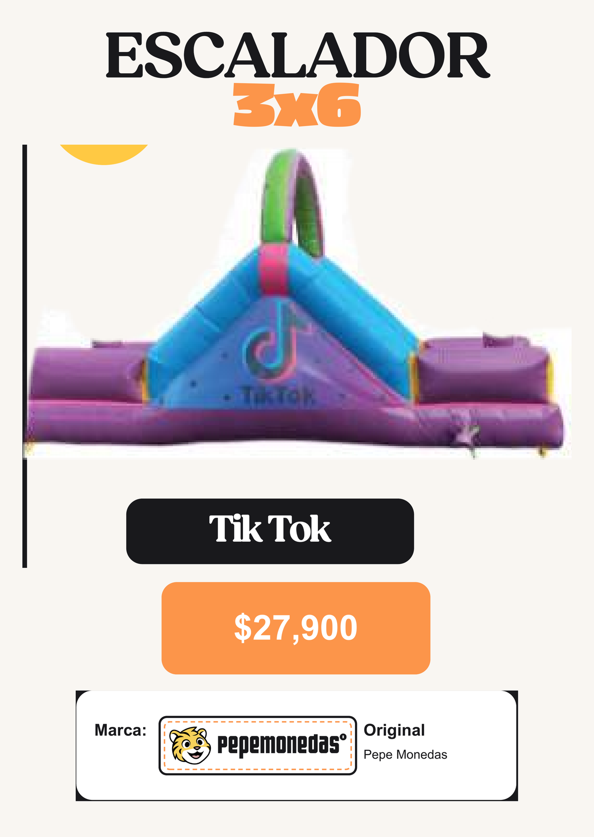 Escalador 3 x 6 - Tik Tok - Pepe Monedas