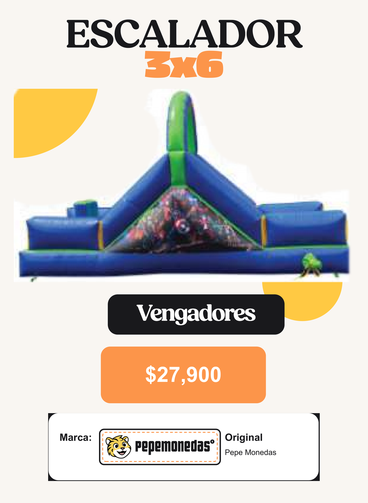 Escalador 3 x 6 - Vengadores - Pepe Monedas