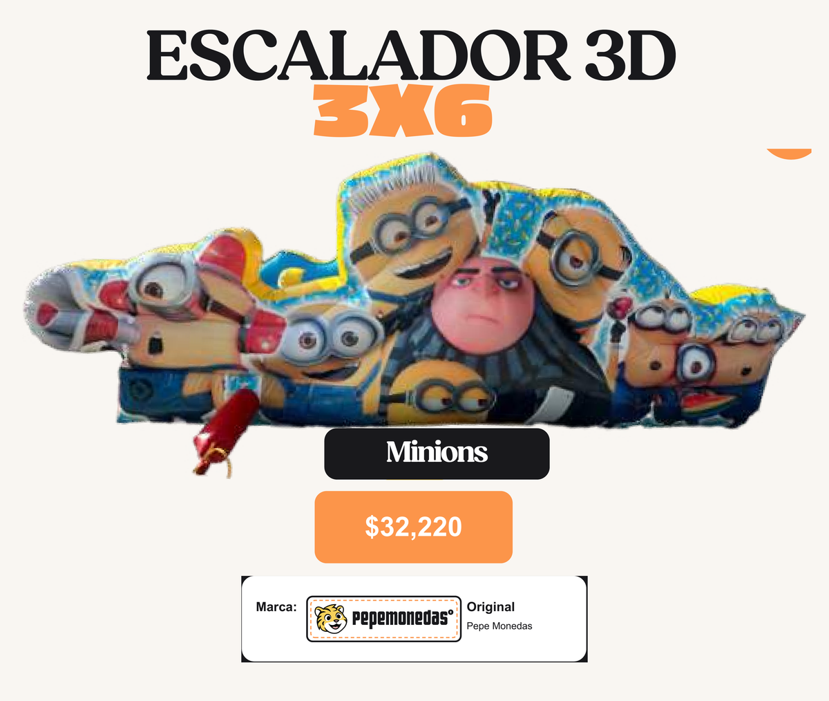 Escalador 3D 3 x 6 - Minions - Pepe Monedas