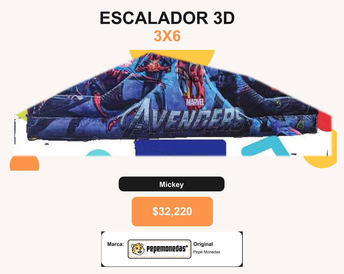 Escalador 3D 3 x 6 - Mickey - Diseño 3 - Pepe Monedas