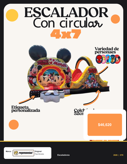 Escalador con Circular 4 x 7 - Clásico - Pepe Monedas
