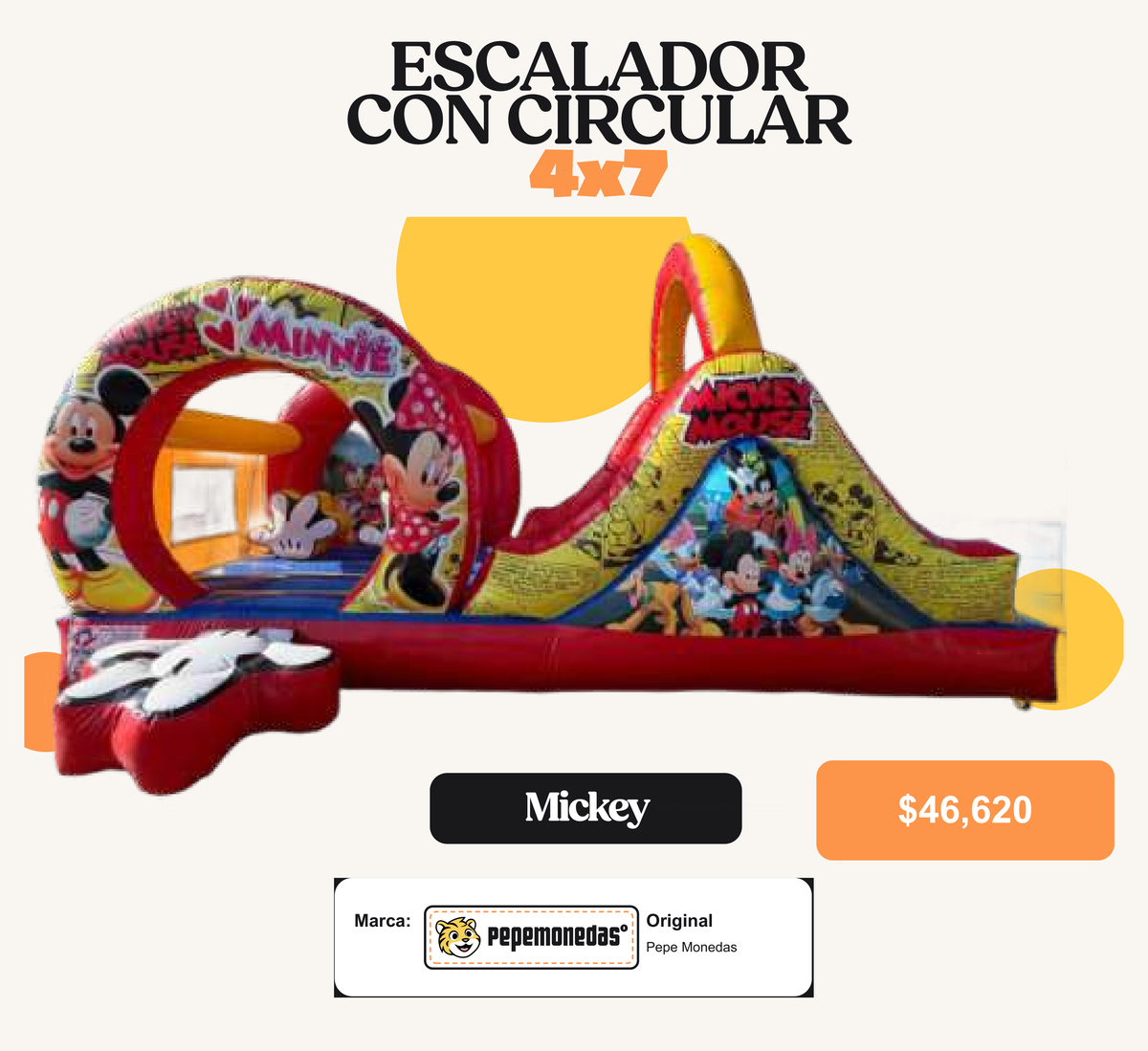 Escalador con Circular 4 x 7 - Mickey - Pepe Monedas