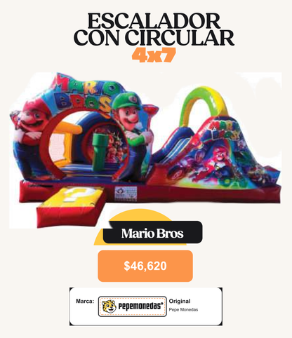 Escalador con Circular 4 x 7 - Mario Bros - Pepe Monedas
