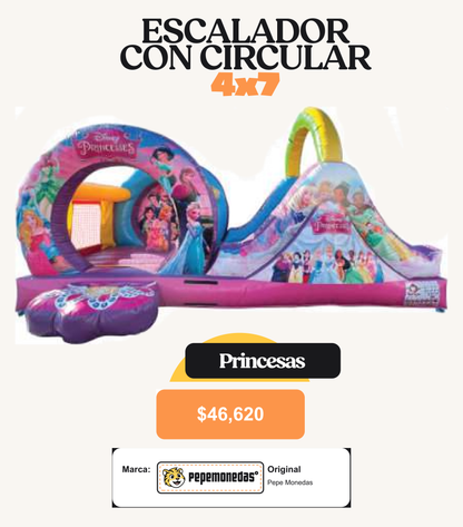 Escalador con Circular 4 x 7 - Princesas - Pepe Monedas